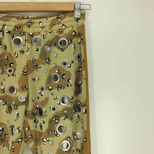 ジェレミースコット JEREMY SCOTT Crystals TP Track Pants チョコチップ カモ 迷彩柄 ストーン 装飾 トラックパンツ ジャージ レディース  XS